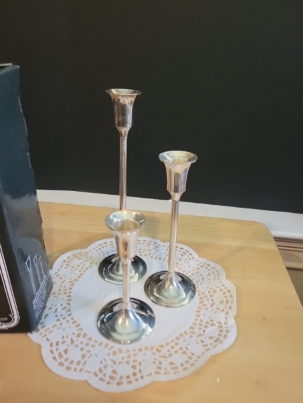 International Silver Company Silverplated Candelsticks Set Of 3